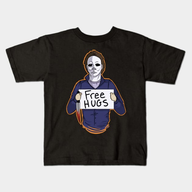 Free Hugs Michael Myers Kids T-Shirt by Bat13SJx